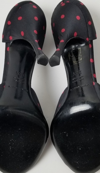 Dolce & Gabbana Polka Dot Silk Dorsay Pumps Sz.8.5 - Picture 8 of 8